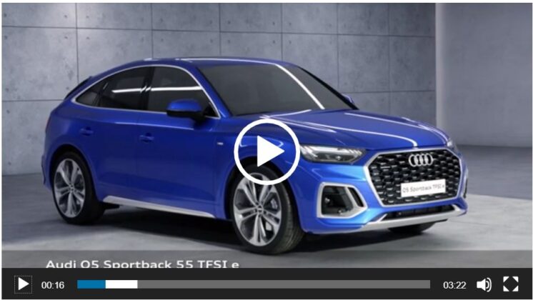Animation: Audi Q5 Sportback 55 TFSI e quattro – PHEV with predictive ...
