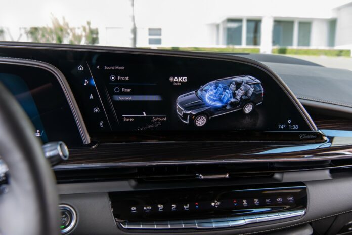 The OLED display in the 2021 Escalade includes a 16.9” diagona